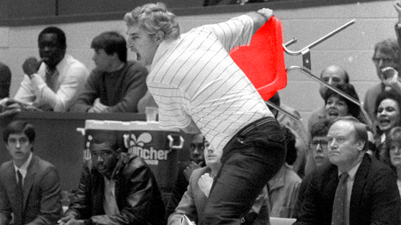 Bobby Knight Throwing Chair