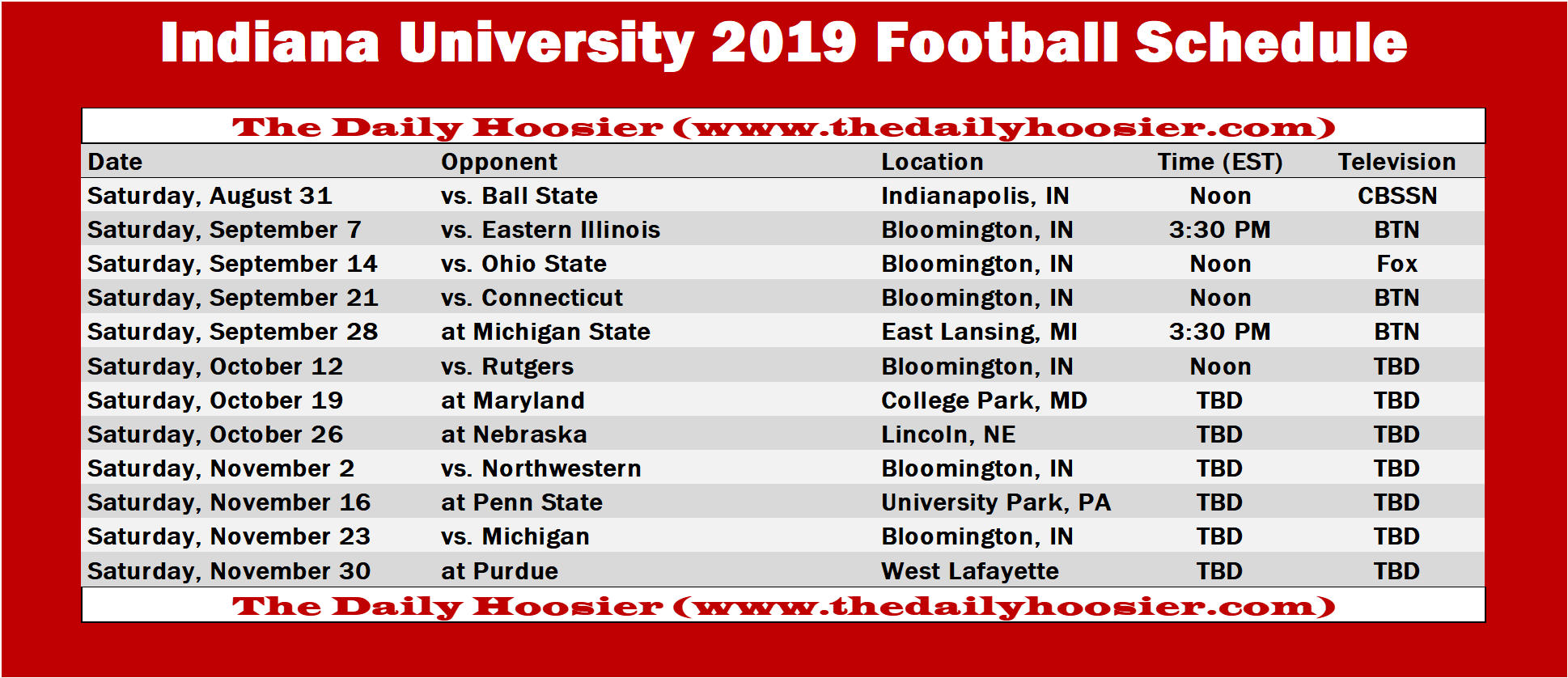 2025 Indiana Football Schedule Msu Football Schedule 2025
